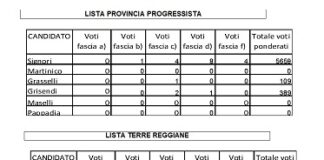 Elezioni Consiglio provinciale di Reggio Emilia: le preferenze
