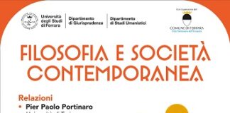 Pomeriggio di studi su “Filosofia e società contemporanea” a cura dell’Università di Ferrara con il patrocinio del Comune