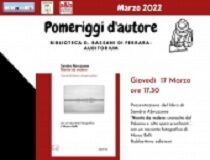 ‘Pomeriggi d’autore’: alla biblioteca Bassani il libro di Sandro Abruzzese e Marco Belli ‘Niente da vedere’