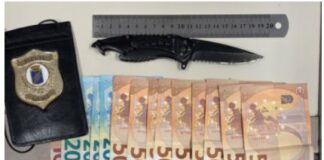 Minorenne sorpreso e fermato davanti ad una scuola da agenti del Nucleo Antidegrado durante un controllo con il cane Aaron