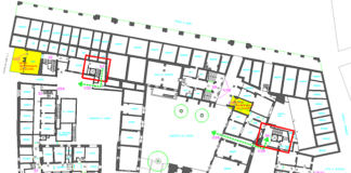 Lavori agli ingressi del Palazzo Comunale di Forlì