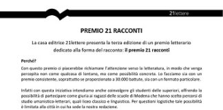 III edizione Premio21racconti