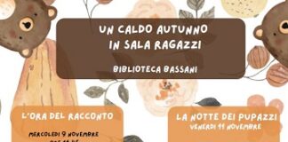 ‘Un caldo autunno’ alla biblioteca Bassani con le letture, le storie animate e i laboratori di novembre per bambini, ragazzi e famiglie