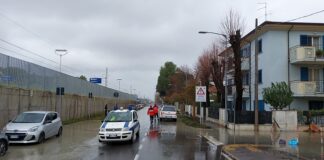 Maltempo, chiuso per allagamento il sottopasso di via Genghini a Viserba, interdetto l’accesso al Parco Marecchia