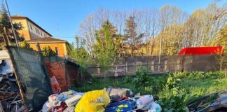 Intervento della Polizia Locale in un’area comunale in via Emilia Ponente (FOTO)