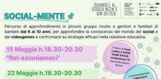 Il Centro per le famiglie propone nel mese di maggio un percorso di approfondimento dedicato al tema dell’utilizzo di social e videogames