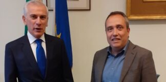 Il saluto del nuovo Questore Di Domenico al Presidente Massari