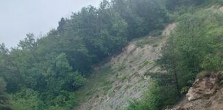 Baiso, Sp 7 chiusa per una frana a Montelusino