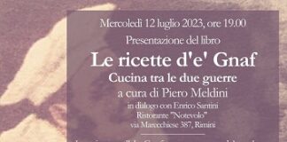 Le ricette d’e’ Gnaf il 12 luglio la presentazione a Rimini