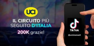 UCI Cinemas è il circuito cinematografico più seguito d’Italia su TikTok con 200.000 followers
