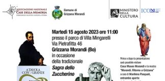 “A Tavola con i grandi” il 15 agosto la presentazione a Grizzana Morandi (Bo)