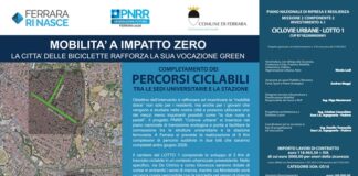 Ciclovie urbane: al via la realizzazione a Ferrara di tre chilometri di nuovi percorsi ciclabili