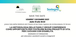 “La metodologia delle family group conference come opportunità per costruire buoni progetti di vita per i giovani con disabilità”
