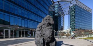 In piazza Liber Paradisus inaugurata l’opera Orangutan di Davide Rivalta in occasione di Art City