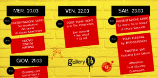 Gallery16 Bologna: Appuntamenti della settimana