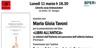 Pendragon-Librerie Coop Ambasciatori: l’11 marzo presentazione di Libri all’antica