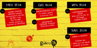 Gallery16 Bologna: Appuntamenti della settimana