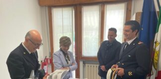 La sindaca Angelini e l’assessore Andruccioli hanno portato i saluti dell’amministrazione e della città all’ammiraglio ispettore capo Carlone