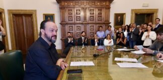 Il sindaco Alan Fabbri presenta la nuova Giunta di Ferrara