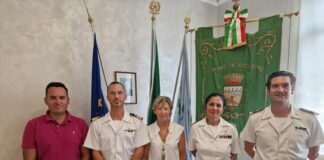 Il nuovo comandante della Capitaneria di Porto Cilio ricevuto in Municipio da sindaca Angelini e assessore al Demanio Andruccioli