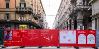 Tram, riaperto ai pedoni il primo tratto di via Ugo Bassi – FOTO