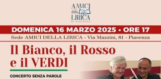 Concerto Il Bianco, il Rosso e il Verdi! – domenica 16 marzo alle ore 17 presso la sede in via Mazzini 81 a Piacenza