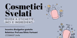 “Cosmetici svelati”, incontro divulgativo sulla cosmesi in collaborazione con COSMAST