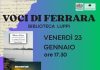 “Voci di Ferrara”: alla Luppi un ‘duetto letterario’ con gli scrittori Alessandro Fogli e Chiara Forlani