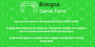 Apre la sesta edizione del bando Bologna Game Farm