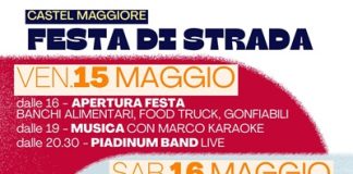 Da venerdì 15 a domenica 17 maggio Festa di strada e riqualificazione del sottopasso a Castel Maggiore