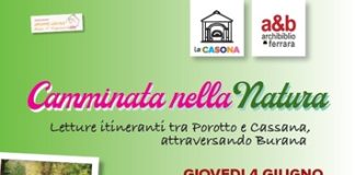 ‘Camminata nella Natura’: letture itineranti tra Porotto, Cassana attraversando Burana