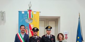 Il Sindaco ringrazia e saluta il Carabiniere Federico Presta