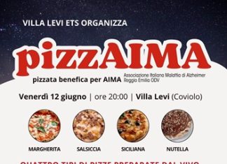 Venerdì 12 giugno a Villa Levi: “PizzAIMA”, Pizza, stelle e solidarietà per AIMA Reggio Emilia