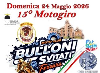 Temporanea sospensione della circolazione a Ferrara per il 15° Motogiro del motoclub Bulloni Svitati