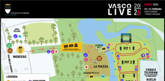 Concerti vasco Rossi: la mappa dell’area evento al Parco Urbano