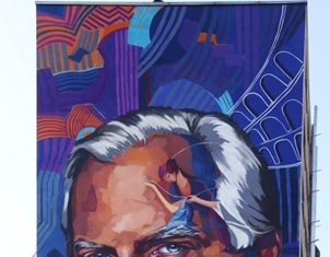 Inaugurato a Piacenza il grande murale “Tributo a Giorgio Armani”
