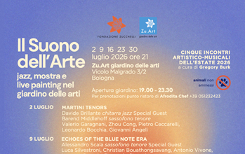 Il 23 luglio Quarto appuntamento con “Il Suono dell’Arte I Jazz, mostra e live painting” a Bologna