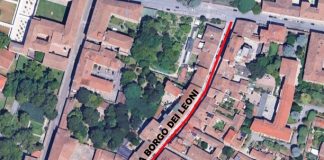 In corso la ripavimentazione di un tratto di via Borgo dei Leoni a Ferrara a cura di Hera, con modifiche alla viabilità