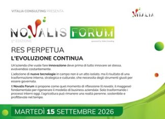 Agroalimentare: al via la quinta edizione del Novalis Forum, Res Perpetua – Evoluzione continua