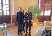 Il Sindaco Jamil Sadegholvaad riceve il tenente colonnello Matteo Montanari, nuovo comandante della Sezione Aerea della Guardia di Finanza di Rimini