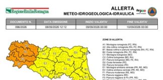 Emessa allerta meteo “gialla” per temporali e criticità idraulica per mercoledì 9 settembre