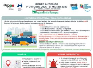 Piano aria regionale, dal 1° ottobre le limitazioni al traffico