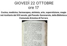 12.25 Cucina, medicina, magia: all’Ariostea i segreti del ricettario ferrarese del XVI secolo svelati da Marcella Marighelli