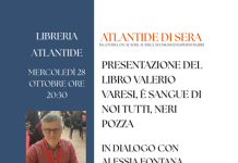 Castel S. Pietro (BO): alla Libreria Atlantide il 28 ottobre ore 20.30 Valerio Varesi presenta ‘È sangue di noi tutti’ Neri Pozza
