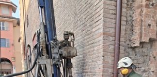 La torre dell’orologio del palazzo del Ridotto interessata dalle indagini geologiche (FOTO)