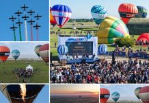 32 mongolfiere e lo spettacolo delle Frecce Tricolori