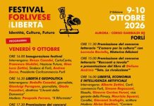 Il 9/10 ottobre torna a Forlì il Festival della libertà con grandi ospiti nazionali e locali