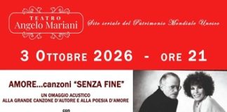 Teatro Mariani Sant’Agata Feltria sabato 3 ottobre